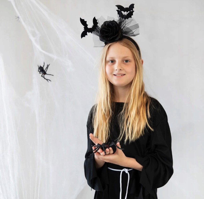 Opaska na Halloween Róża i nietoperze - 26 x 21 cm Typ nakrycie głowy