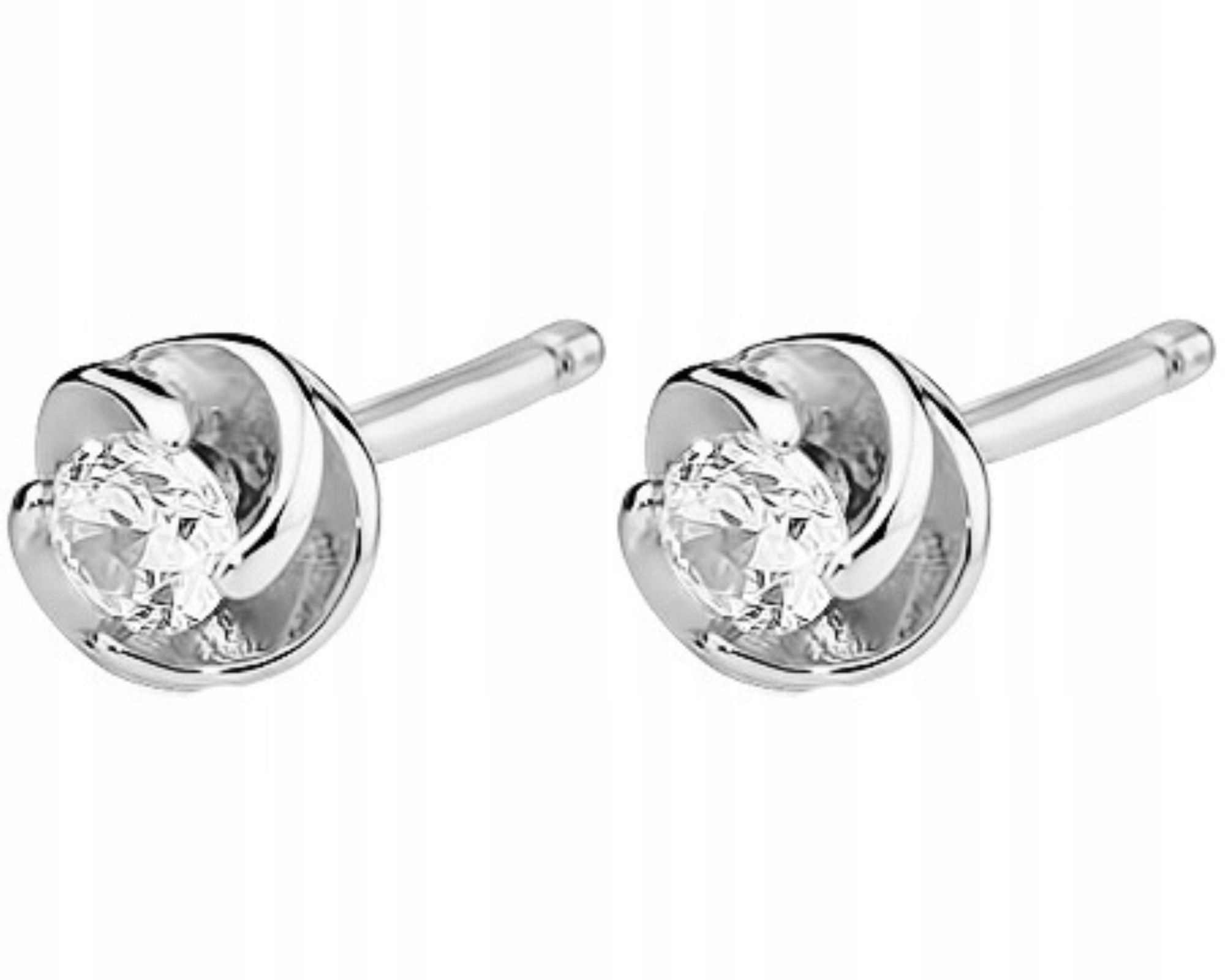 Bílé zlaté náušnice s brilianty 0,20 ct diamanty