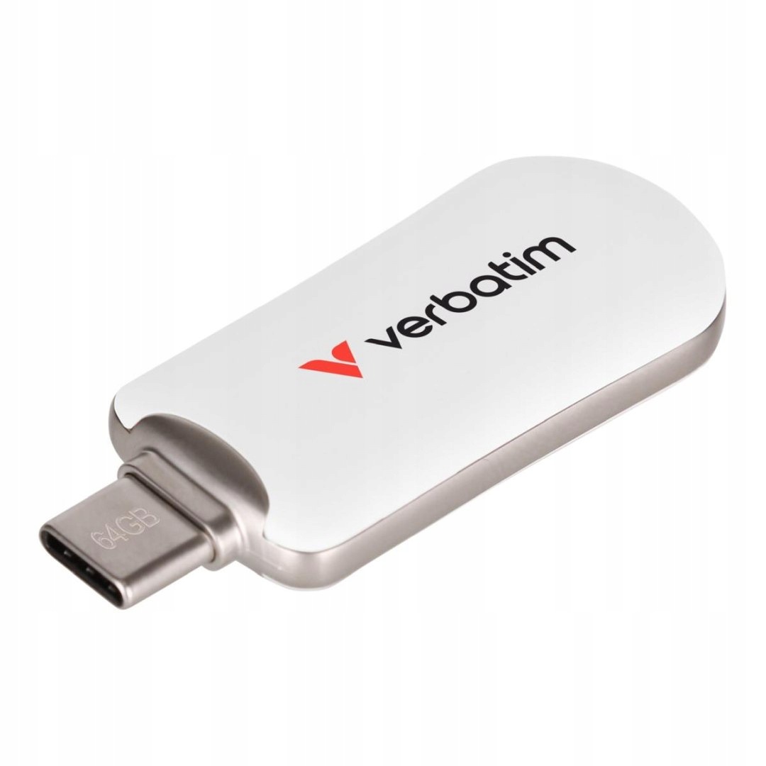 Pendrive Verbatim Plectra 64GB Usb-c 3.0 White