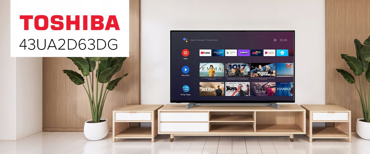 Telewizor LED Toshiba 43UA2D63DG 43" 4K Android TV Przekątna ekranu (cale) 43