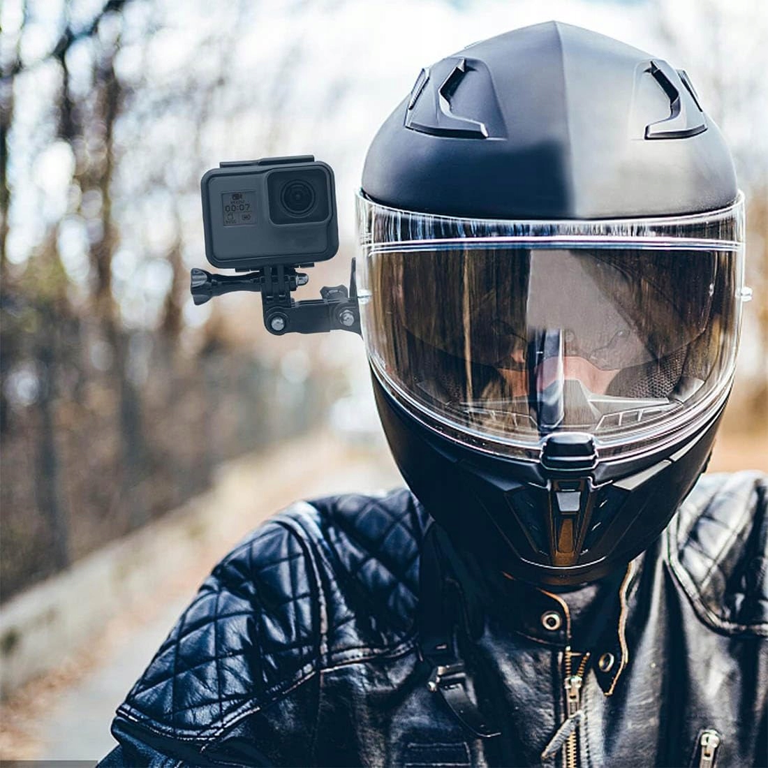 ZESTAW 2x VERSTELLBARE UCHWYT DO KAMER GOPRO HERO I INNYCH KAMER SPORTOWYCH — miniatura 4