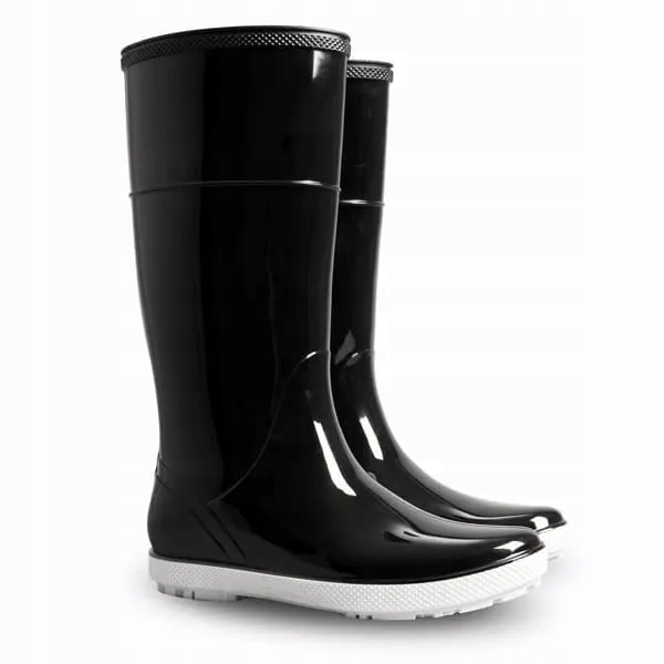Kalosze DAMSKIE wysokie CZARNE modne GUMOWCE ogrodowe GUMIAKI Demar