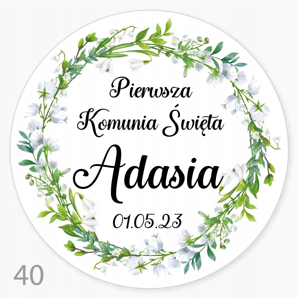 

Naklejki Pierwsza Komunia Święta Na Ciasto 24 szt