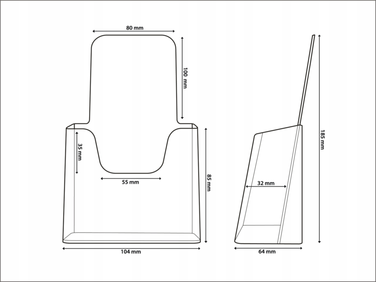 Stojak na ulotki ekspozytor 1/3 A4 (DL) Marka Nedco