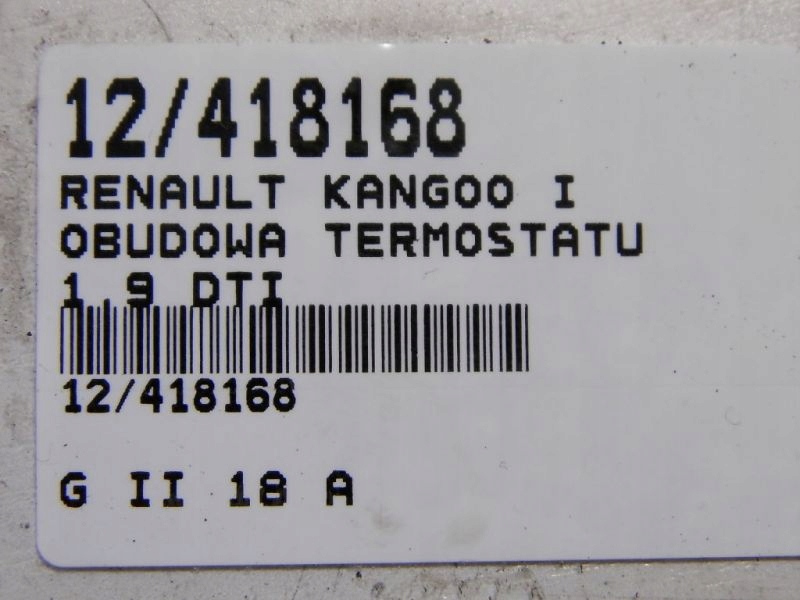 RENAULT KANGOO I OBUDOWA TERMOSTATU 1,9DTI Producent części Renault OE