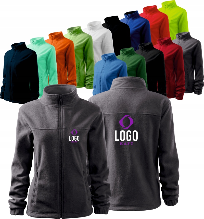 POLAR DAMSKI FIRMOWY Z NADRUKIEM HAFTEM LOGO 30 SZT