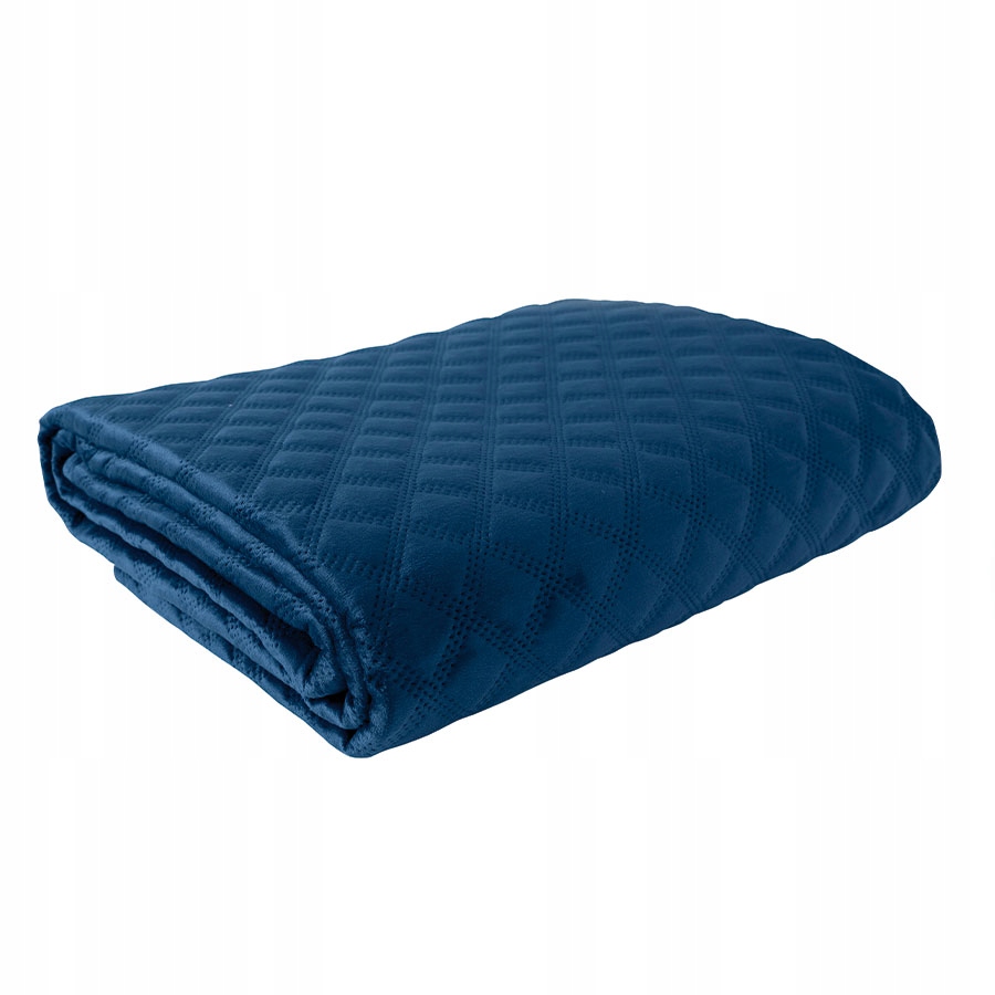 Přehoz na postel Velvi velvet moderní 170x210 011 tmavě modrá