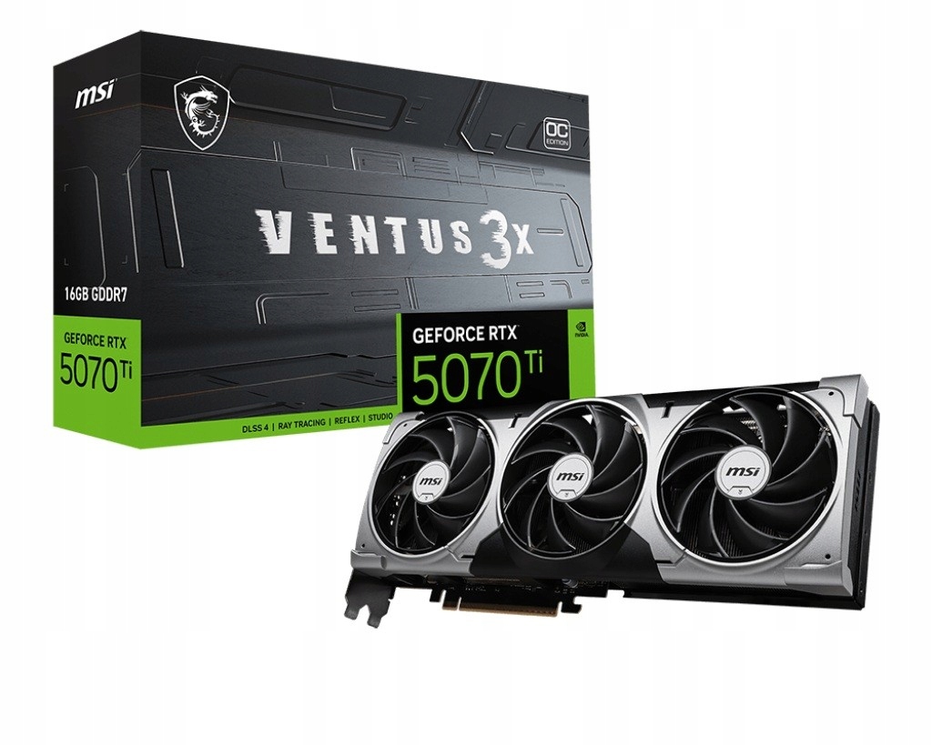 Karta graficzna GeForce Rtx 5070 Ti 16G Ventus 3X Oc GDDR7 256bit HDMI/3DP