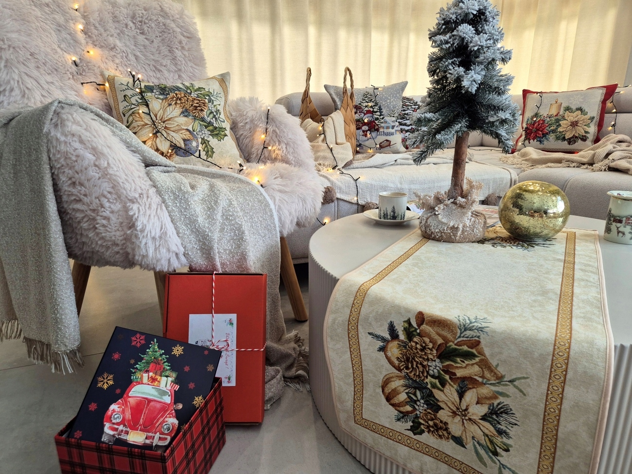 Běhoun s vánočním motivem 40x100 cm V18