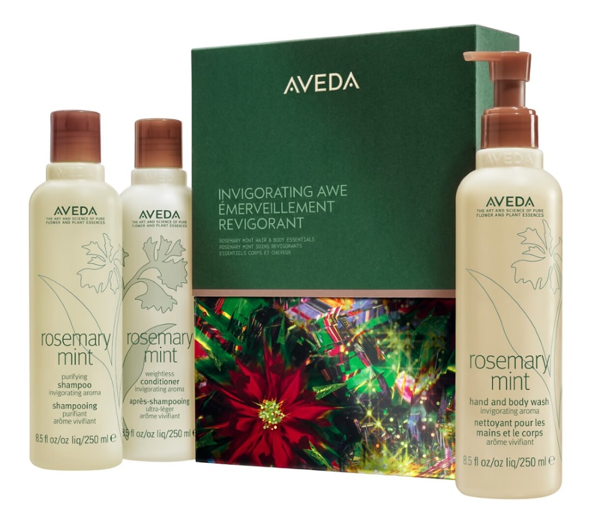 Aveda Invigorating Awe Sada šampon 250 ml kondicionér 250 ml gel 250 ml