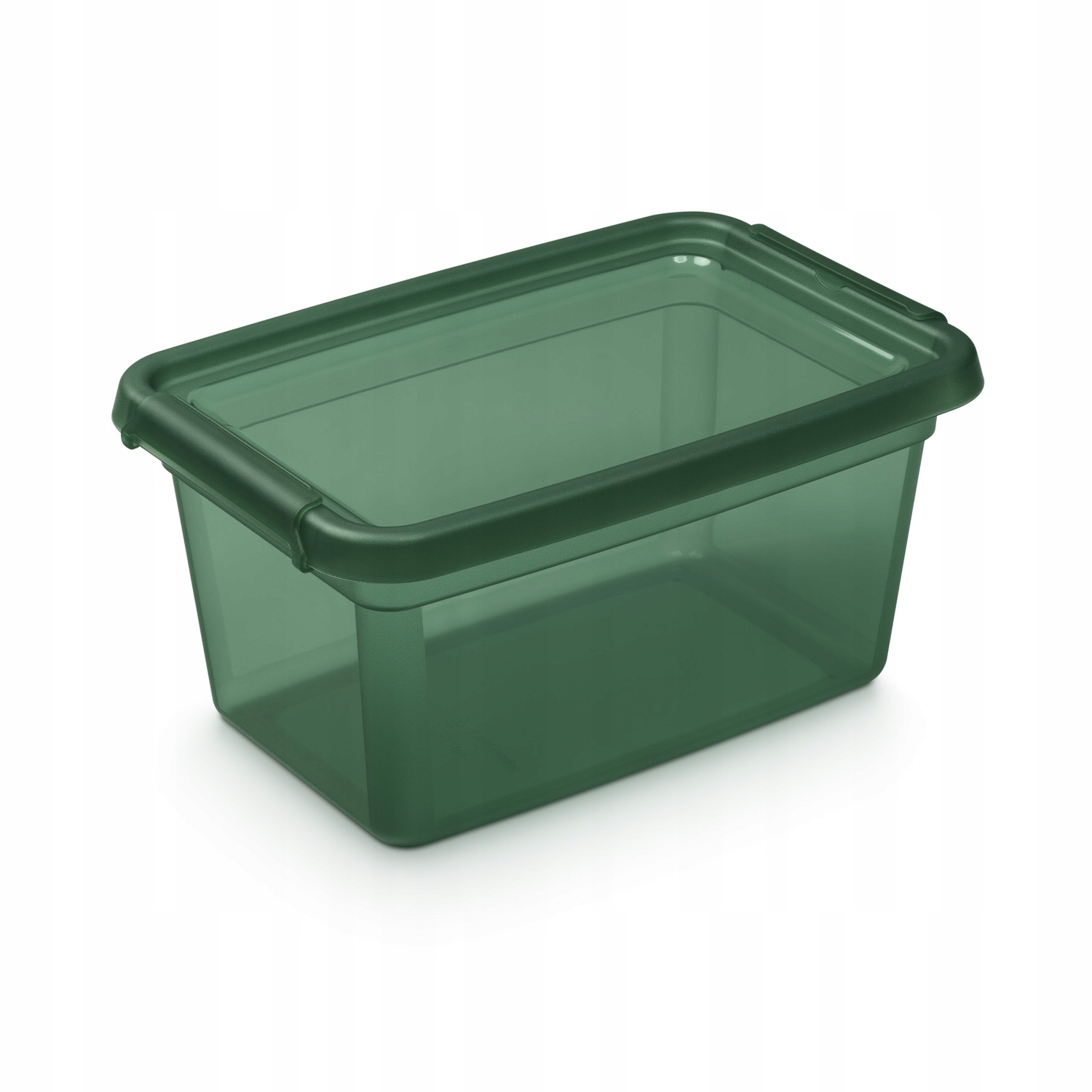 Pojemnik plastikowy 4,5 l zielony z pokrywą klips Base Store Orplast