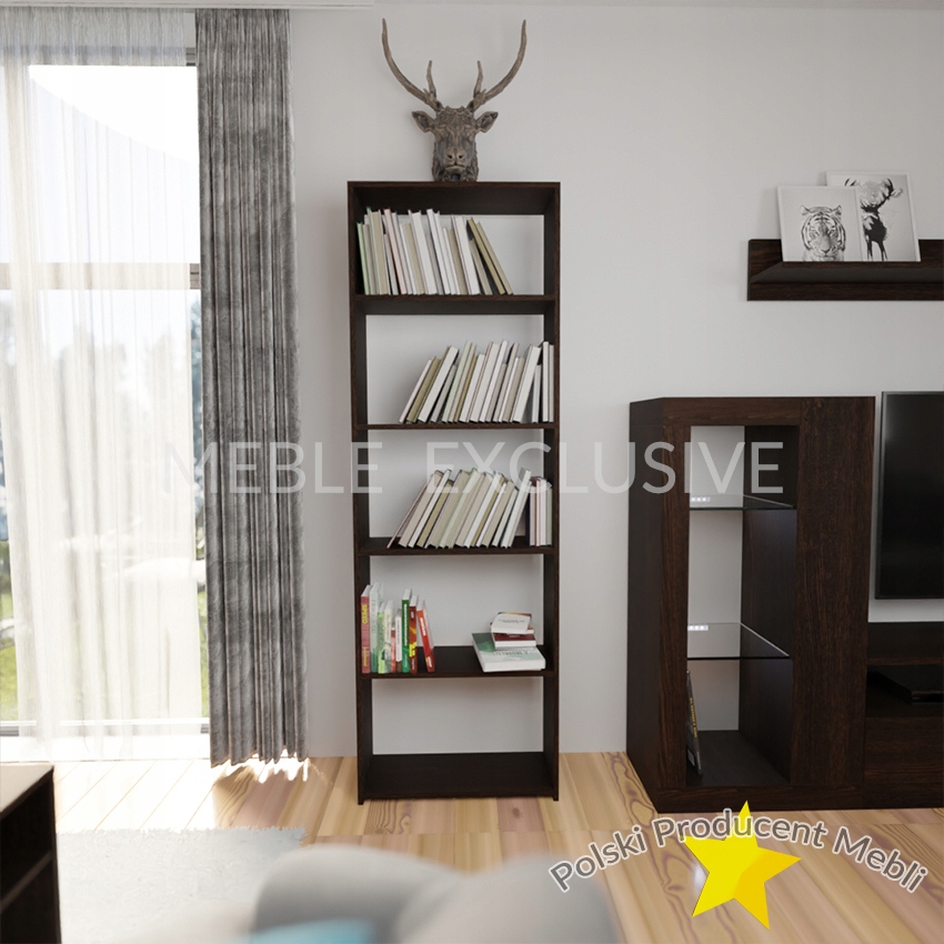 

Regał 60 Książki Segregatory Wenge Płyta 18 mm