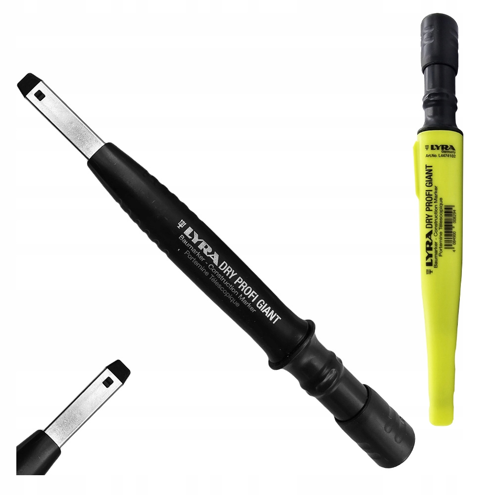 OŁÓWEK BUDOWLANY STOLARSKI Z TEMPERÓWKĄ ZMIENNE WKŁADY PROFI GIANT LYRA