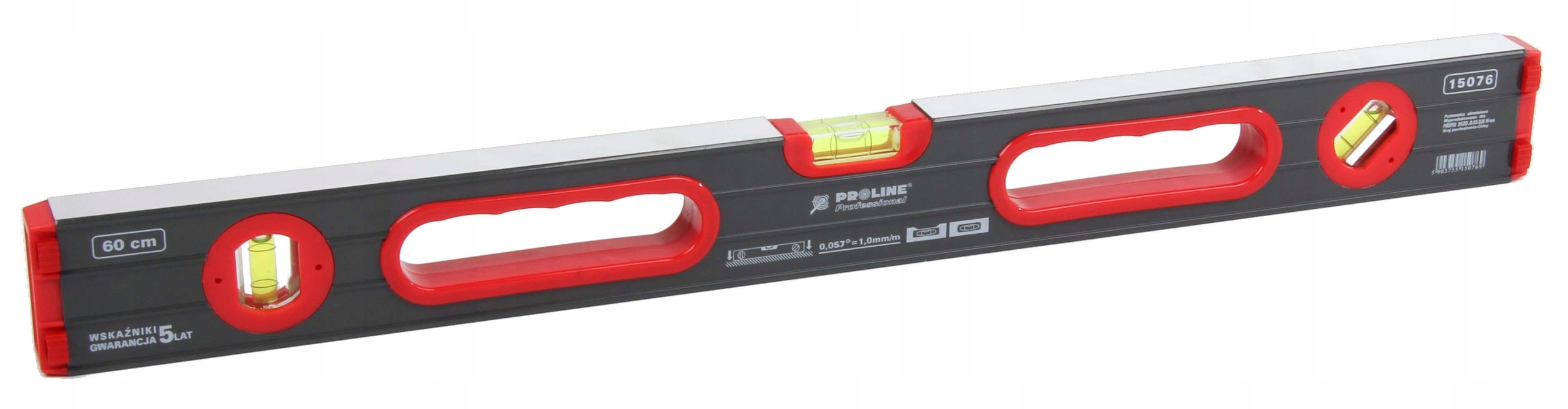 

Poziomnica z trzema libelkami 120 cm Proline 15082