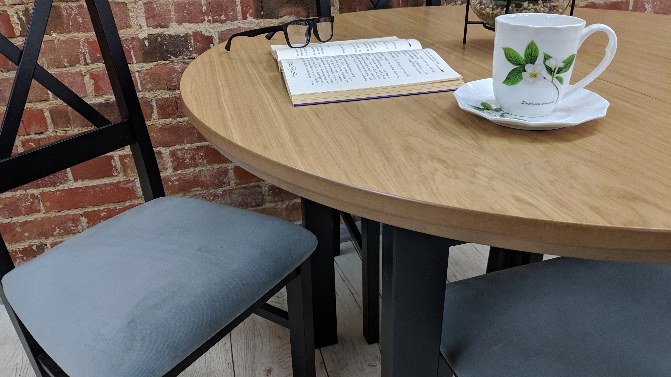 Stół rozkładany okrągły 100/130 loft skandynawski Kolor blatu inny kolor