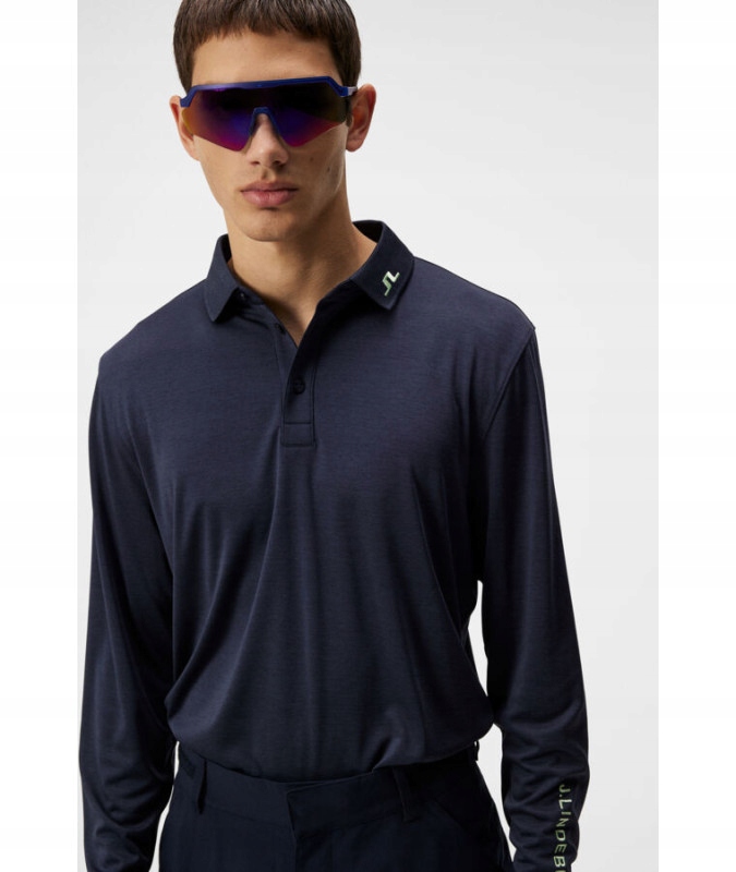 J.Lindeberg Tour Tech Long Sleeve Navy Melange L Rodzaj koszulka