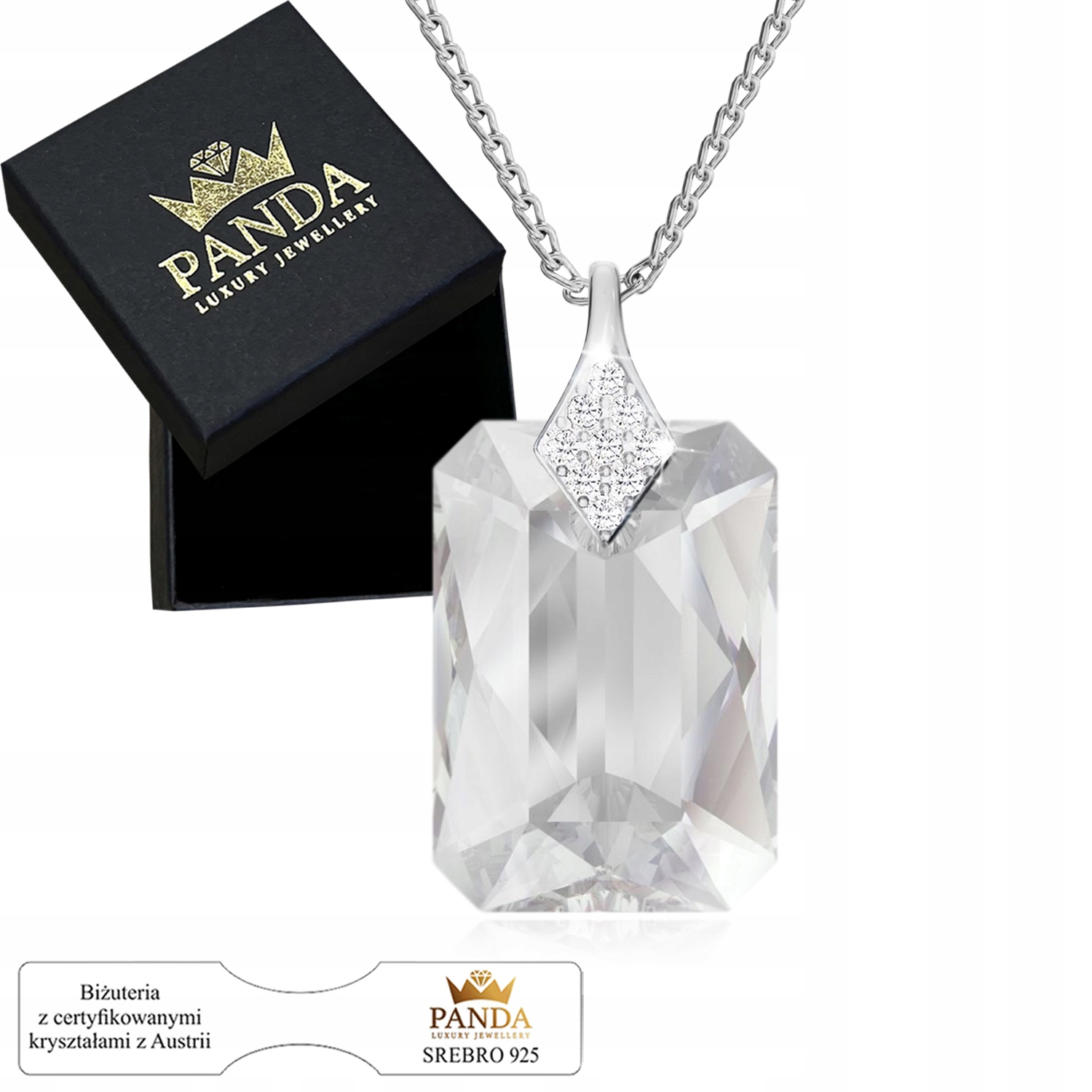 Stříbrný dámský náhrdelník Přívěsek Křišťál Dárek pro manželku matky dcery 925