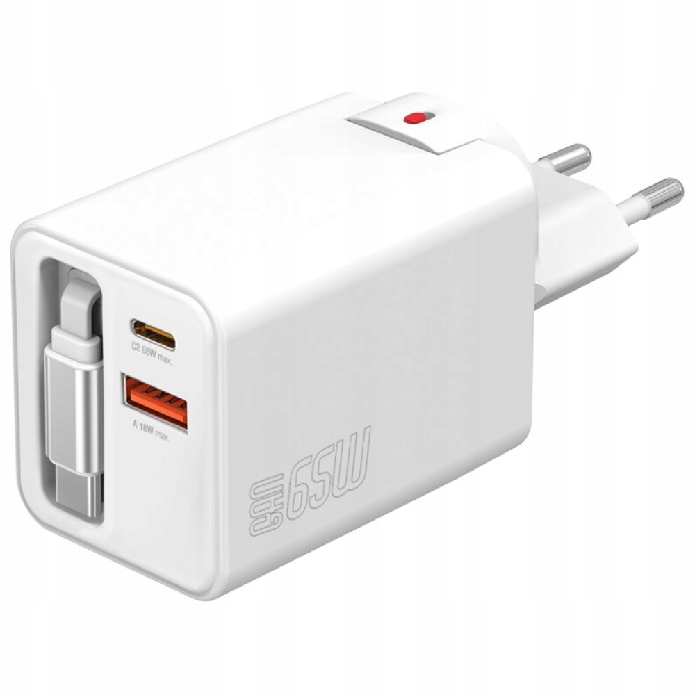Síťová nabíječka 4smarts Flex Jojo 65W GaN 2xUSB-C Usb-a bílá