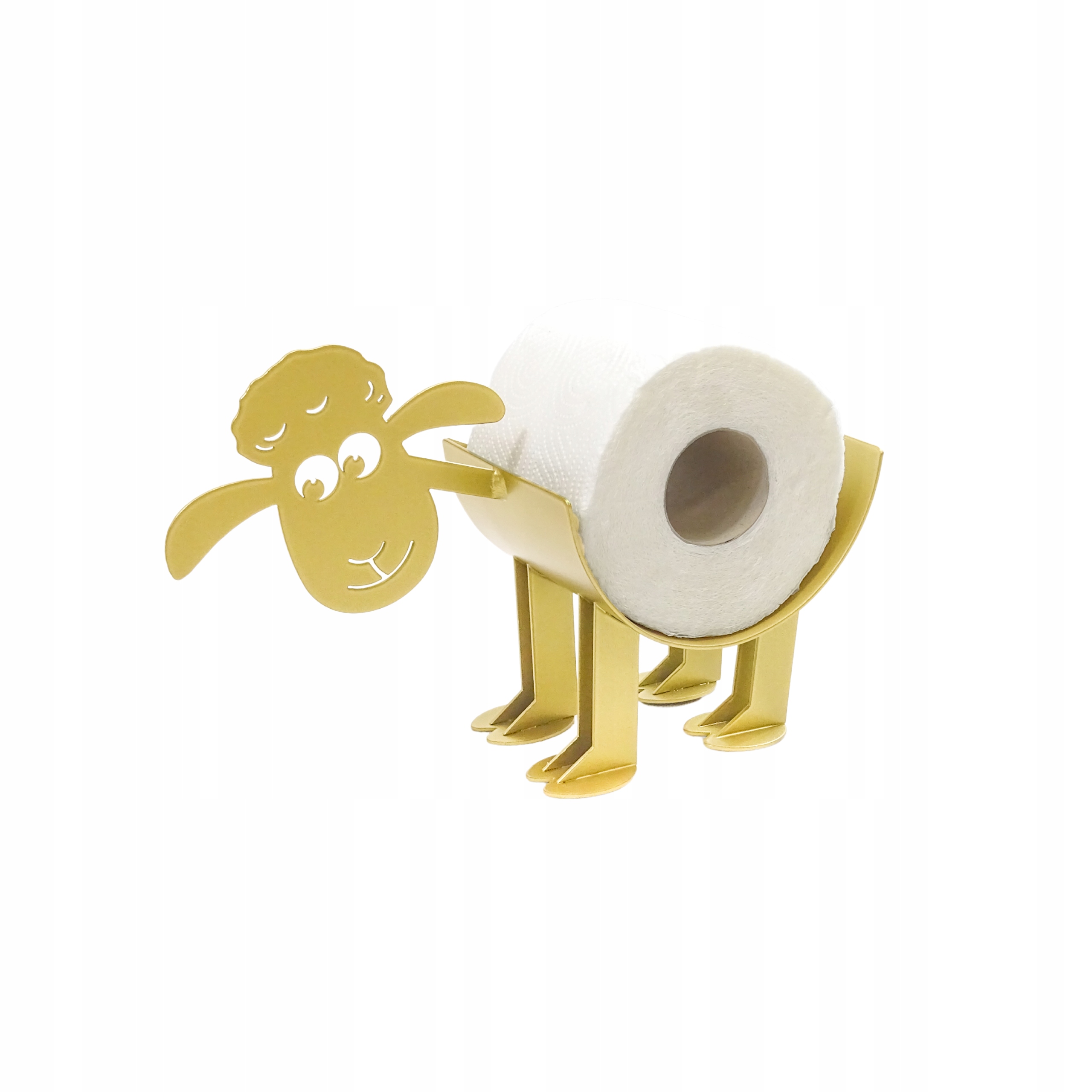 OWCA NA PAPIER TOALETOWY MAŁA STOJĄCA ZŁOTA