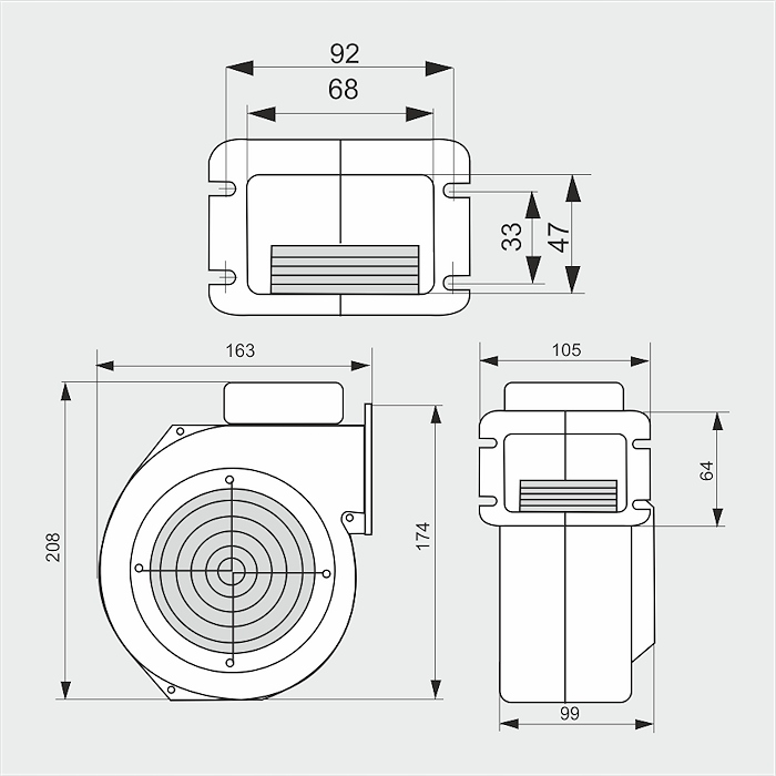 Wentylator MPlusM WPA 06 z klapką Rodzaj wentylator