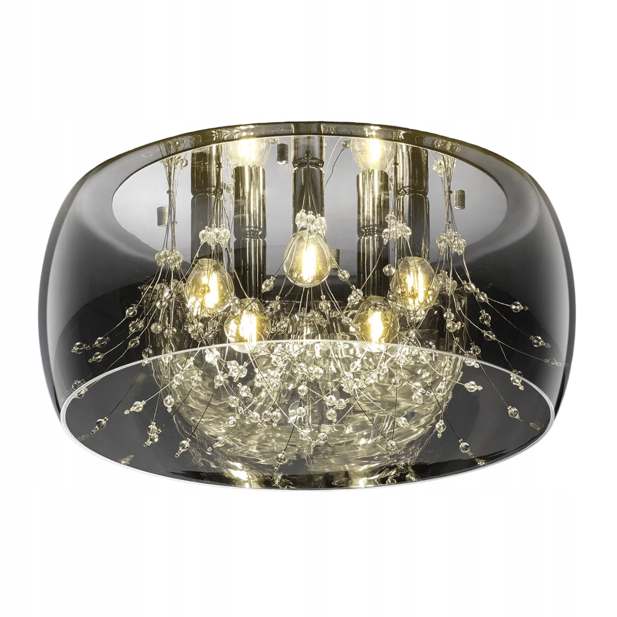 Stropná lampa stropné svietidlo kolík s kryštálikom strieborná Trio