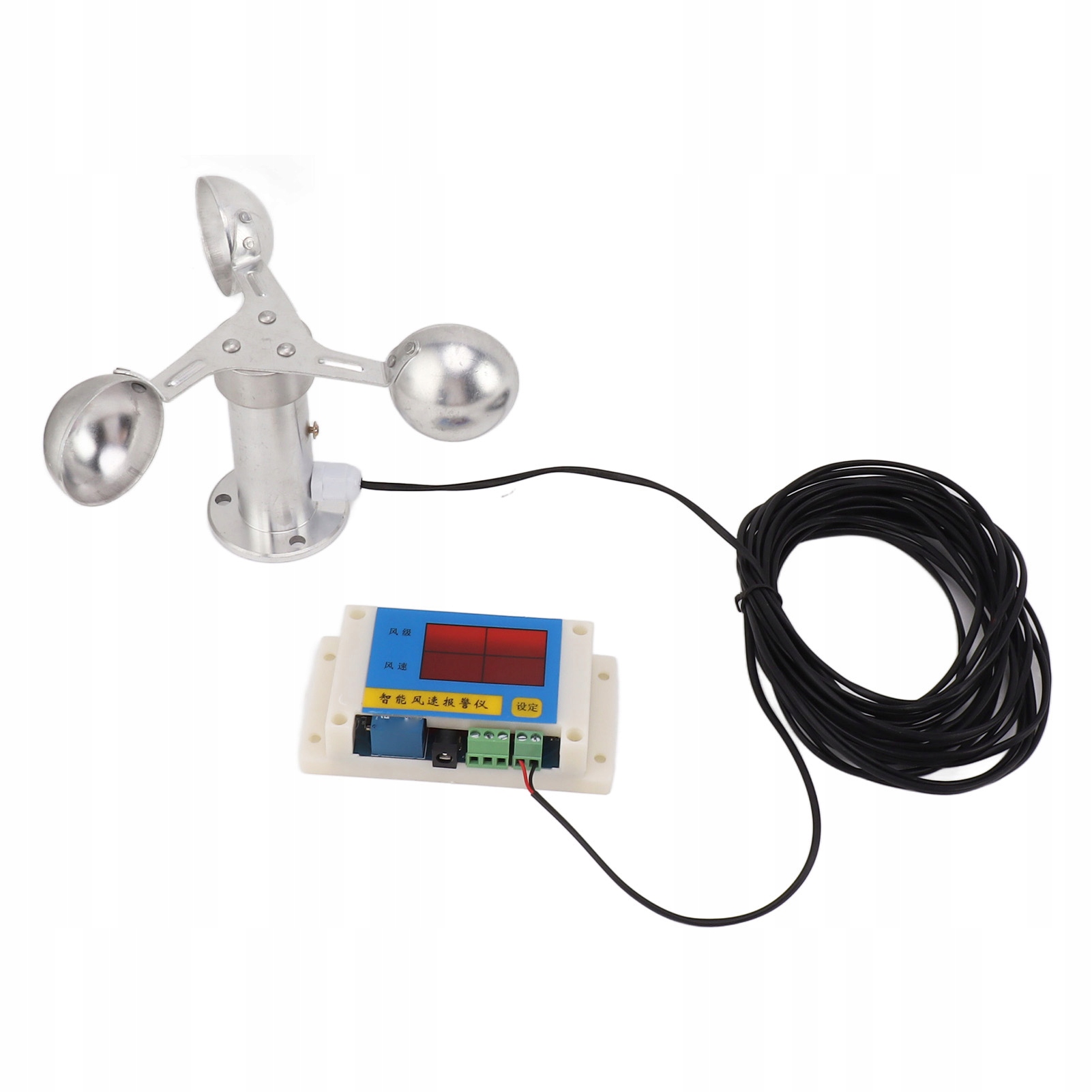 Alarm pro překročení rychlosti větru s 3 lopatkami ventilátoru Anemometr Ey