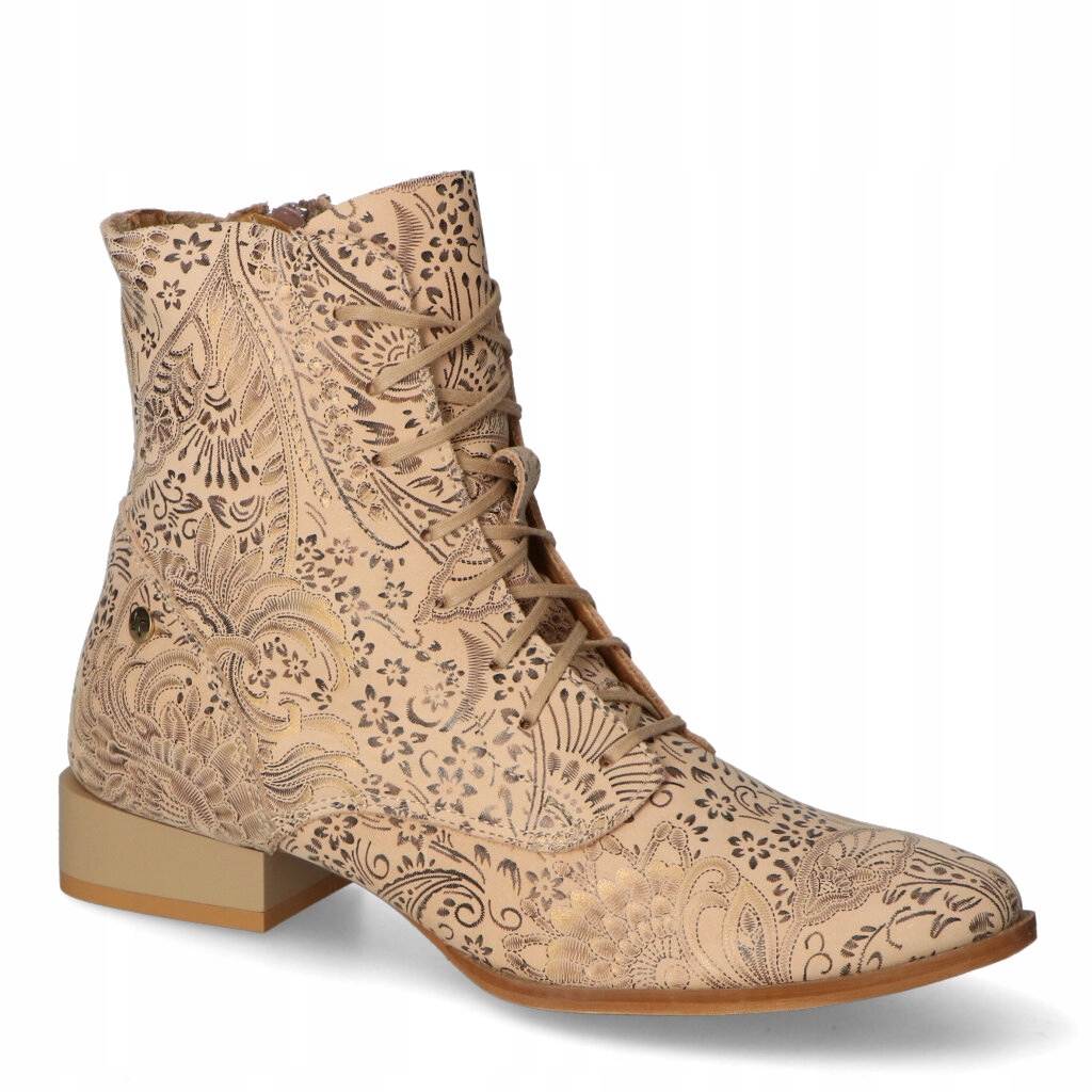Dámské Kotníkové Boty Maciejka Béžová Semišové zlato 40