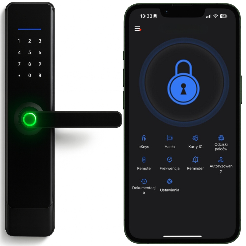 Elektronický Zámok, Kľučka Na Dvere S Kódom, Odtlačok Prsta Ttlock Rfid