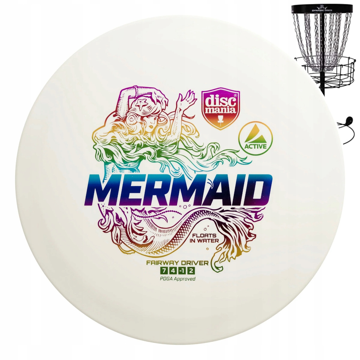 Dysk do disc golfa MERMAID Active driver PŁYWAJĄCY