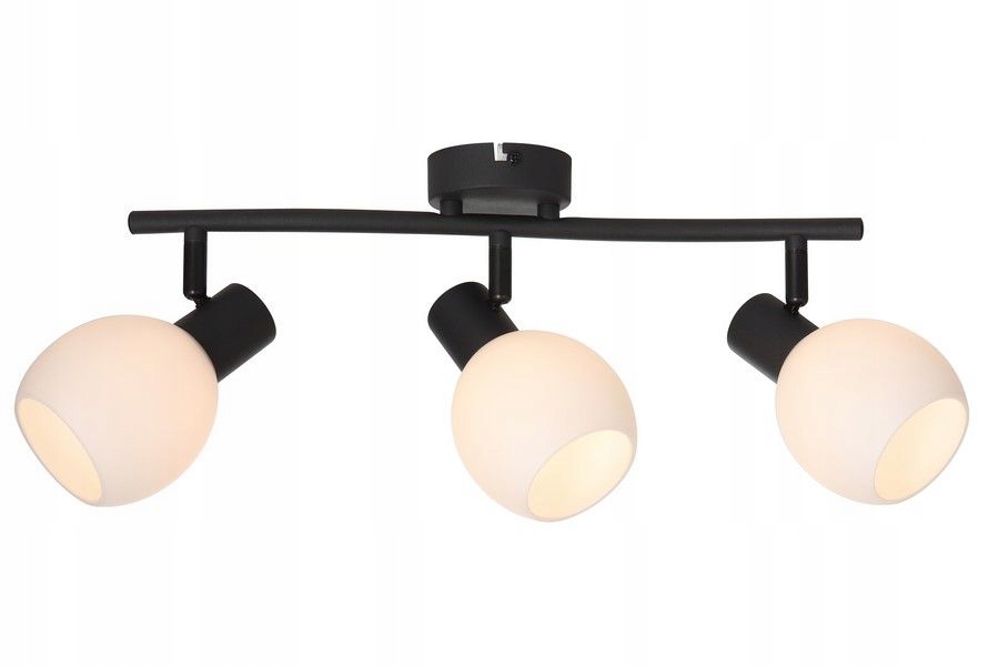 Stropní Svítidlo lišta Cortez černá 3 stínidla nad schodiště nebo chodbu