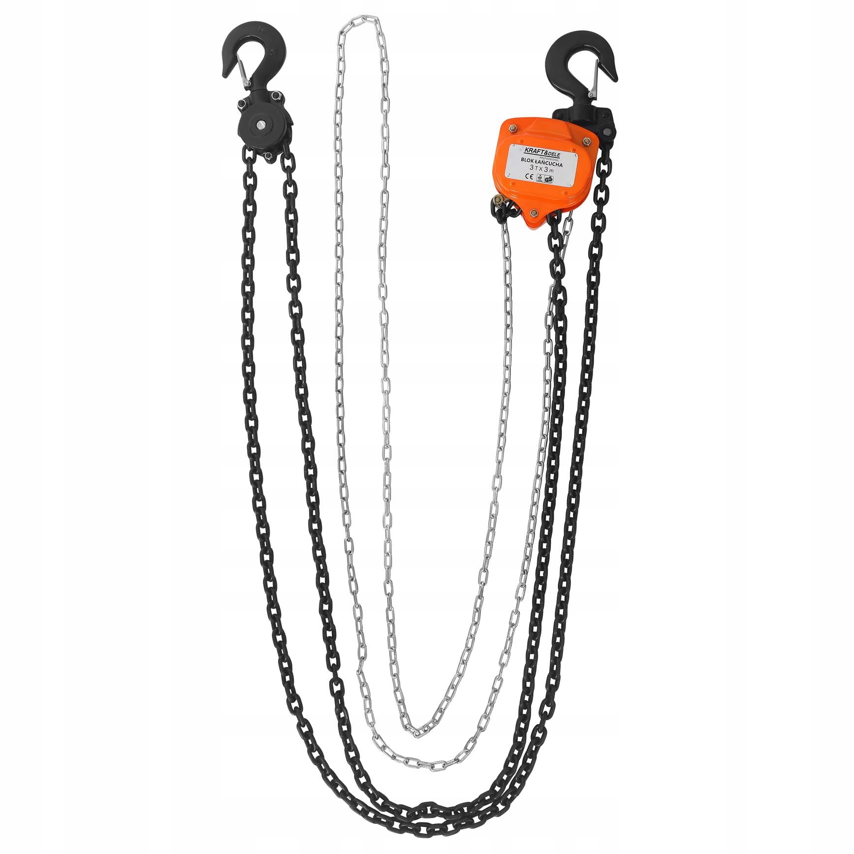 Ruční řetězový naviják 3T 3M ocelový ruční zvedák Kraft&Dele
