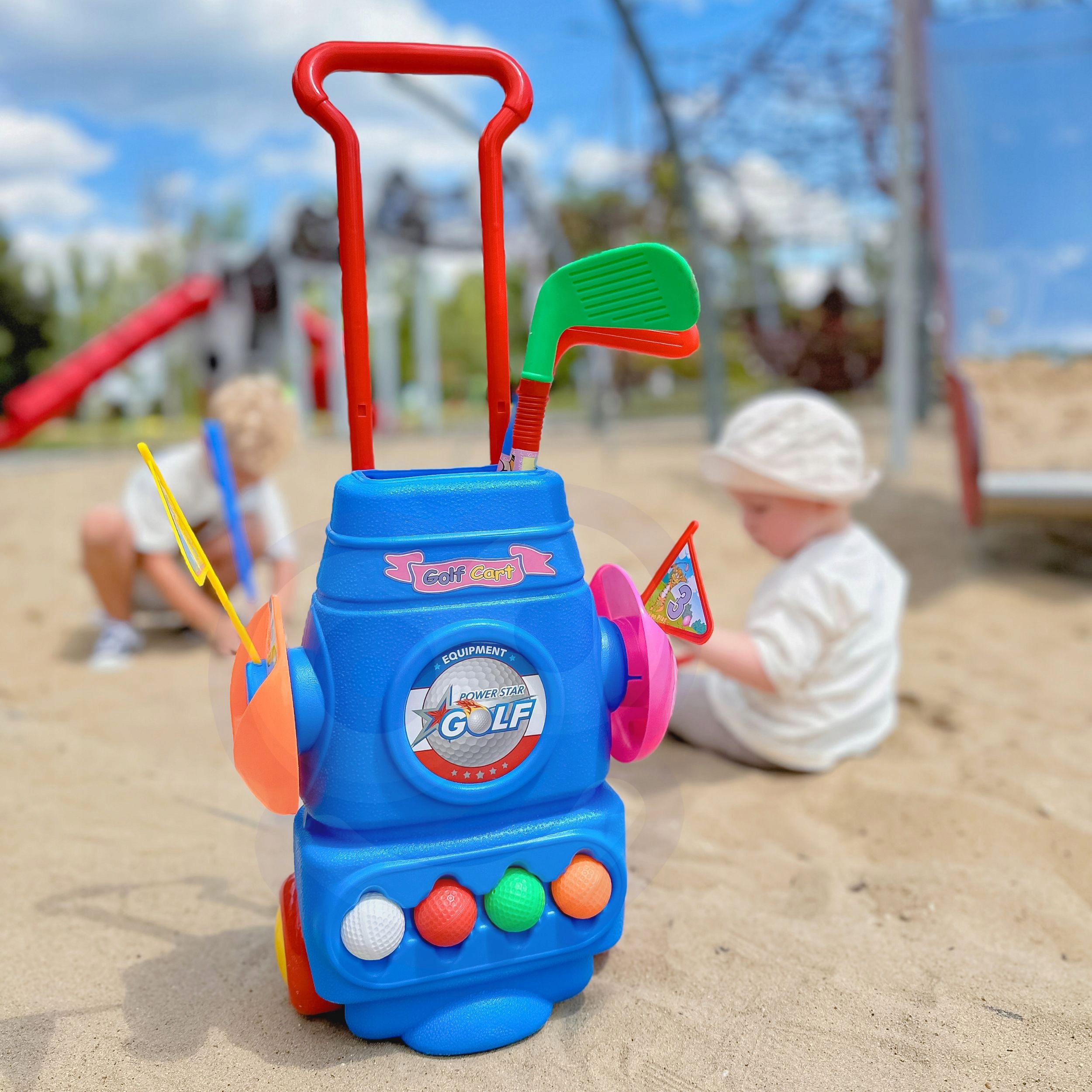 ZESTAW DO GRY W MINI GOLFA STOJAK NA KÓLKACH AKCESORIA DOM OGRÓD WOOPIE Kod producenta 40314