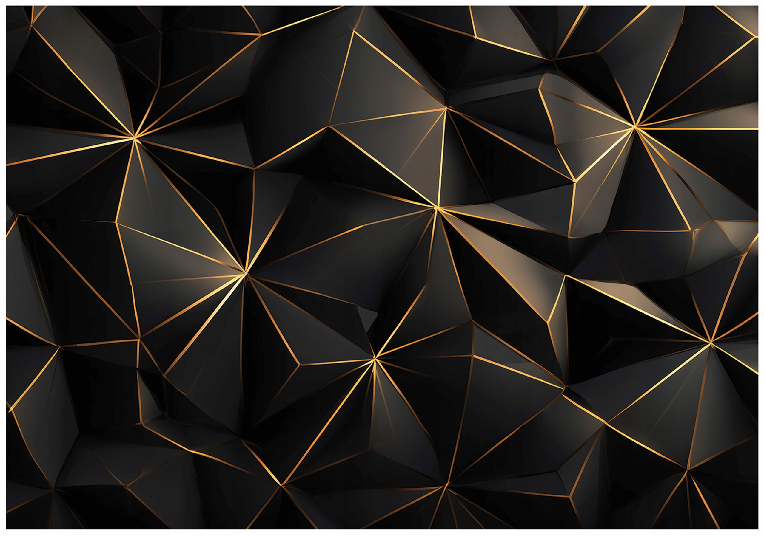 Fototapeta Abstrakce 3D Černé Zlato Glamour Geometrie 250x175