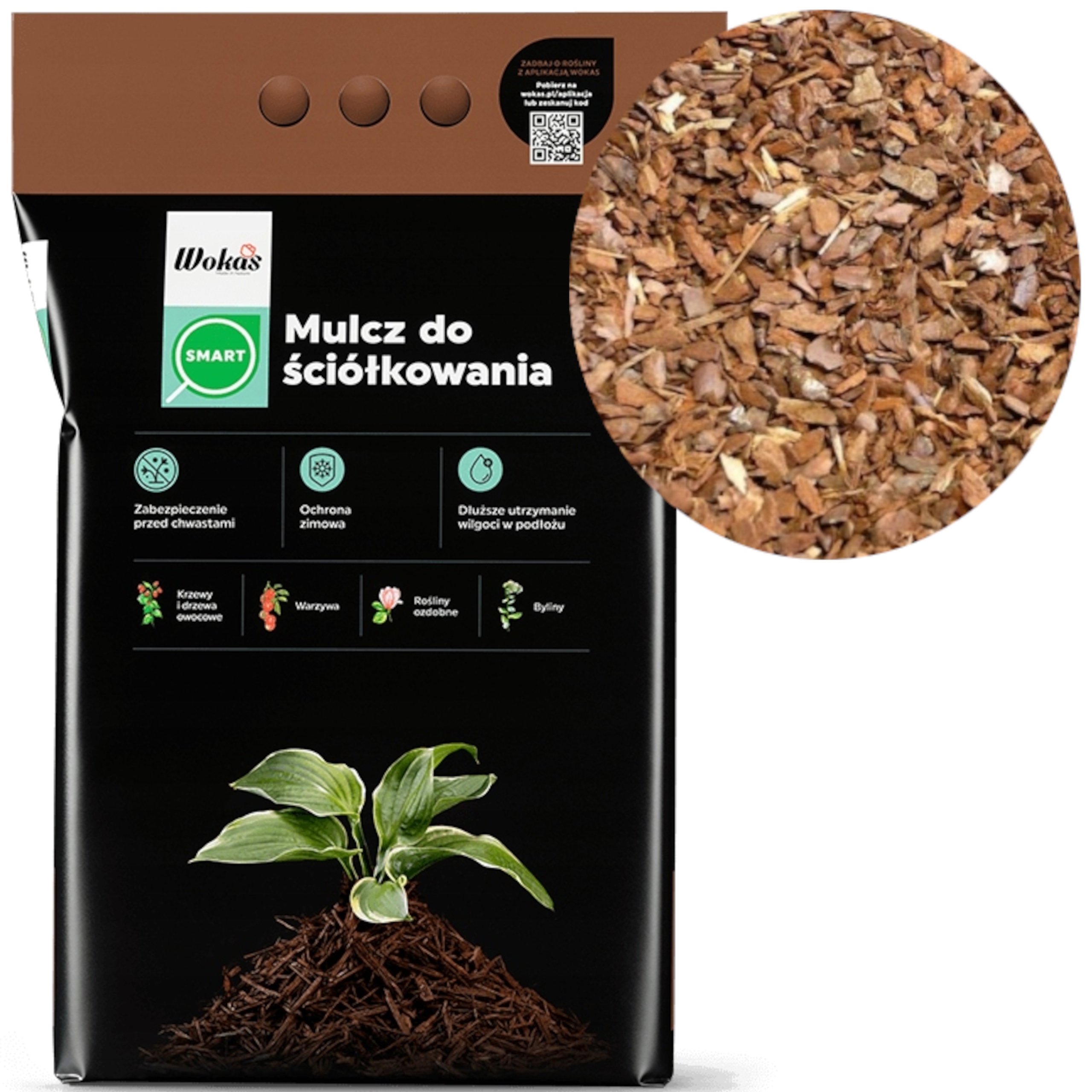 

Wokas Mulcz Kora Drobna do ściółkowania 20l Smart