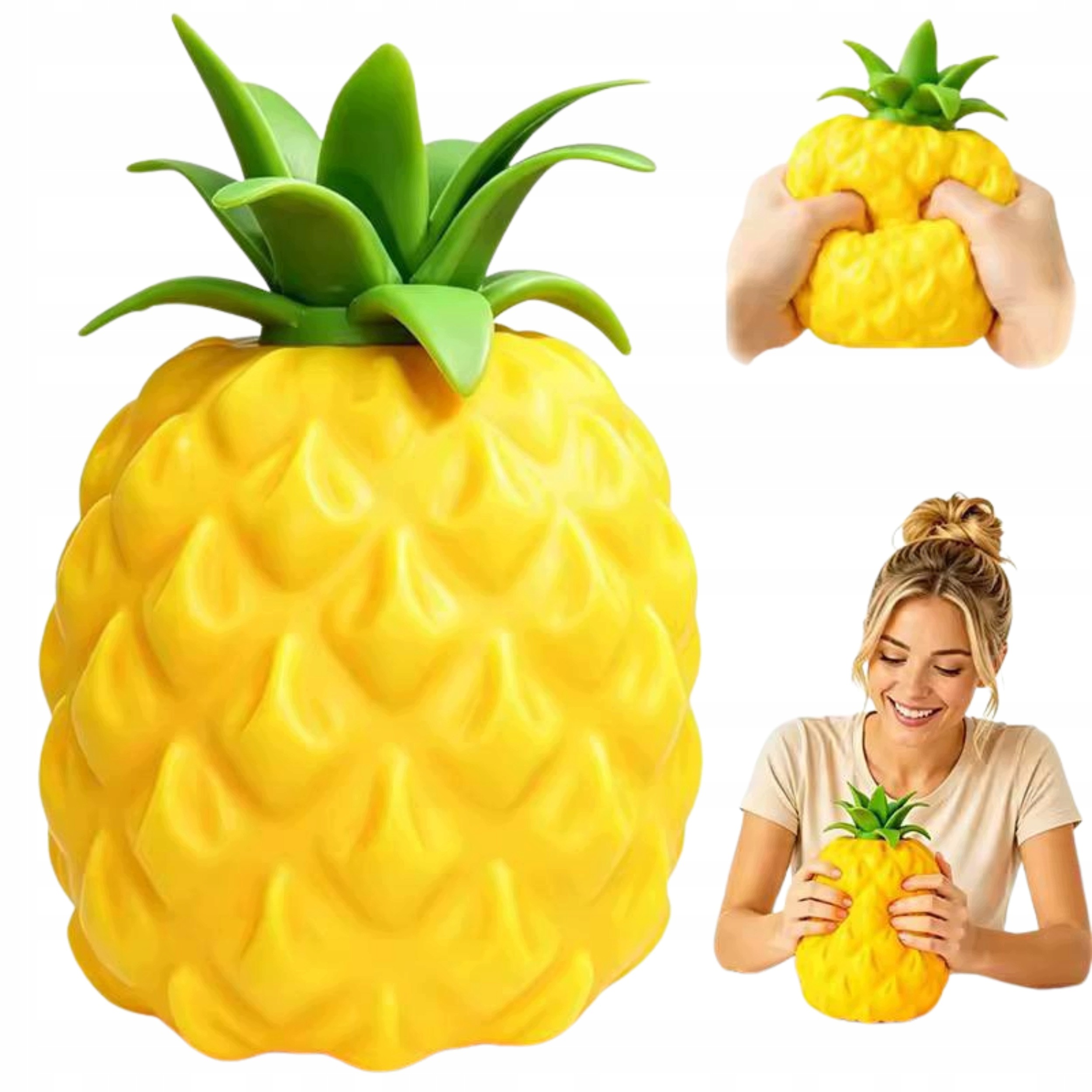 Gniotek Ananas Squishy Antystresowy XXL 20 cm Zabawka dla Dzieci Tiktok