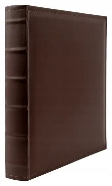 Album kapsa na 600 fotografií Kožená 10 x 15 cm šitý popis Brownie ekokůže