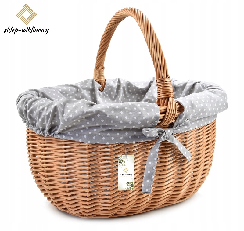 Polský Koš na houby Nákupní proutěný košík na nákupy Polská proutí