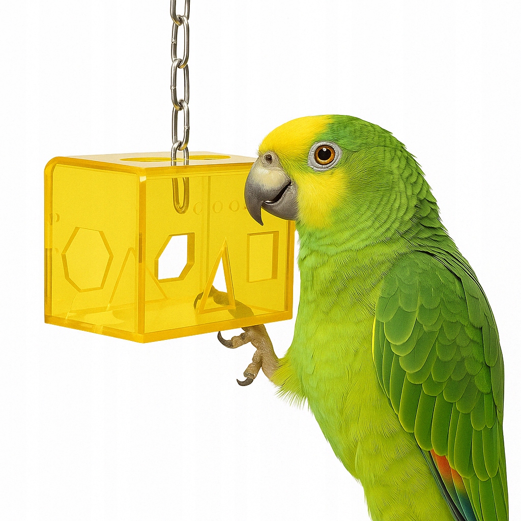 Žíravá krabička – hračka pro všechny papoušky