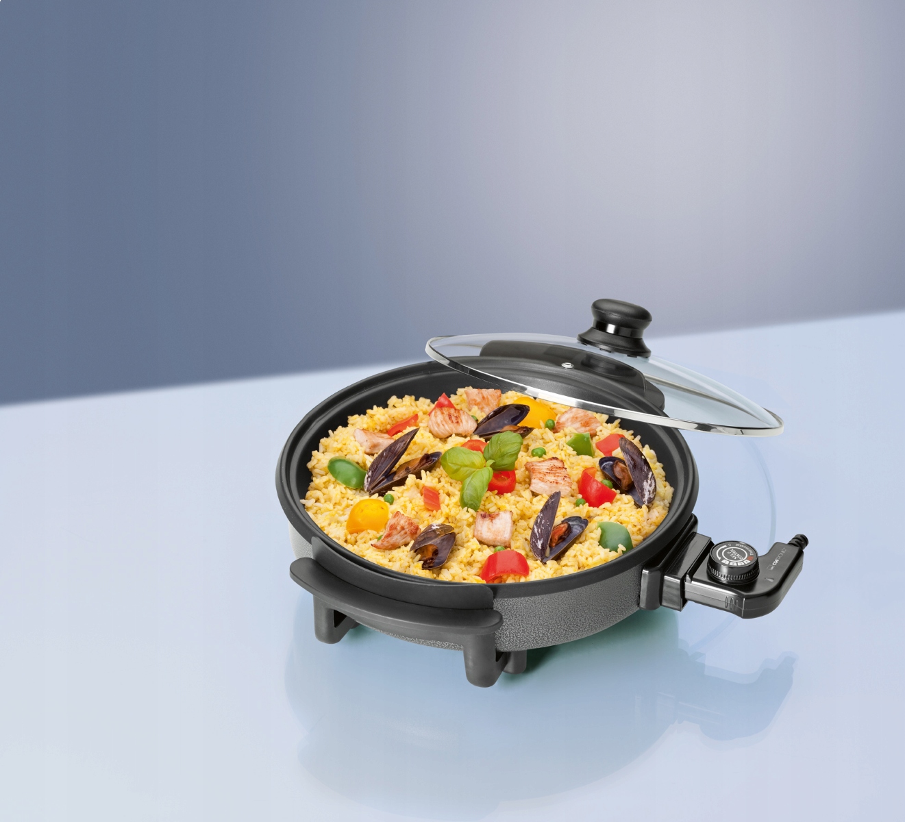 ELEKTRYCZNA PATELNIA TEFLONOWA DUŻA Clatronic PP 2 Marka Clatronic