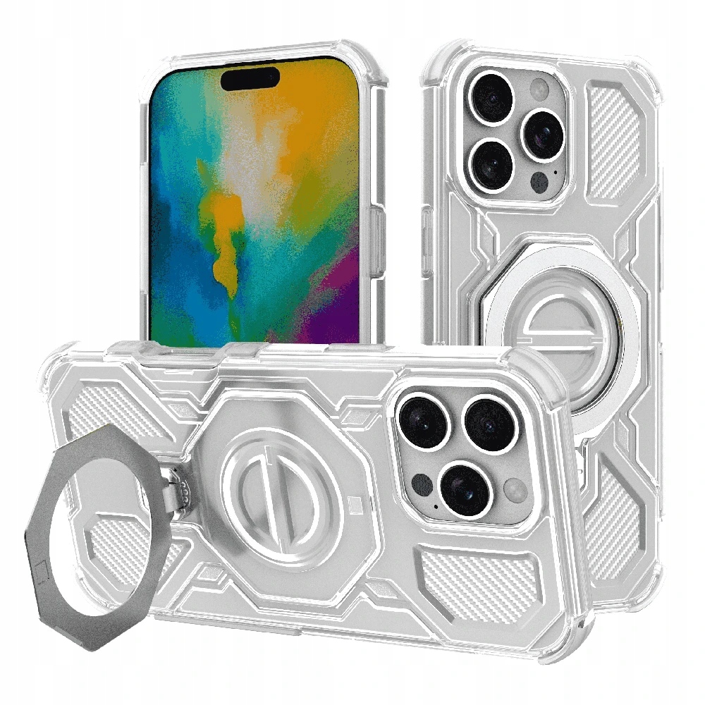 Techsuit Carbon Shield Pro Etui na iPhone 16 Pro Max białe, przezroczyste