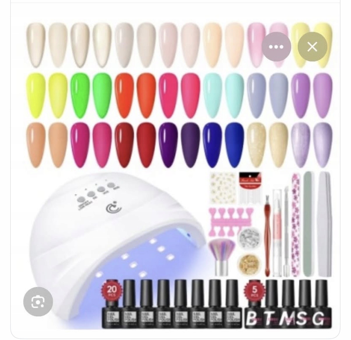 Zestaw Startowy Do Manicure Z Lampą Led/uv Do Robienia Paznokci Żelowych