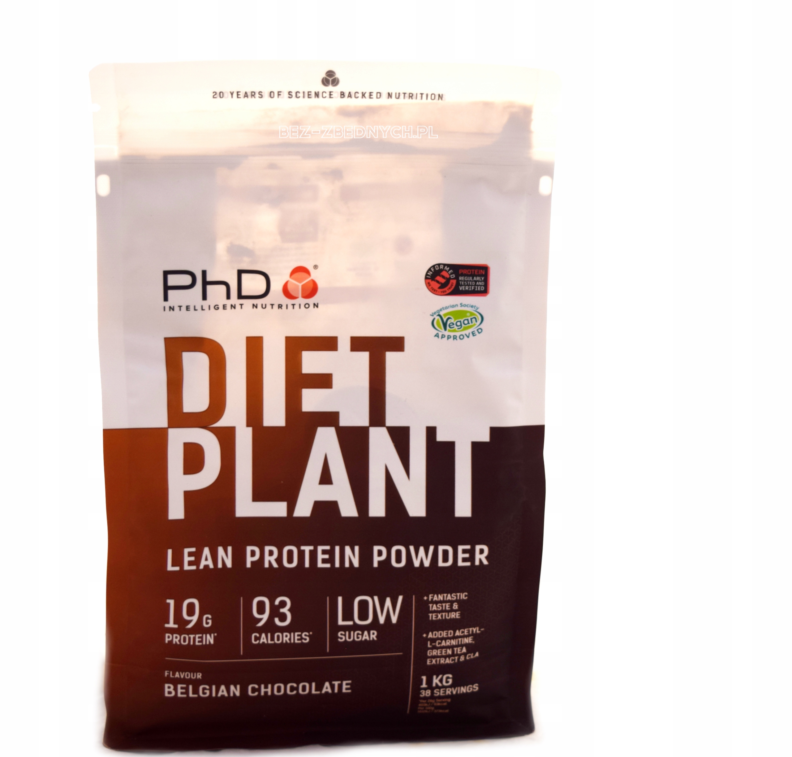 PhD Nutrition Diet Plant Protein 1000 g Rostlinný Protein Low Sugar Vege Choco