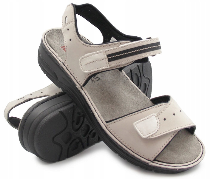 Kožené sandály pro seniorky na suchý zip Berkemann Leni 03102-980 40 2/3