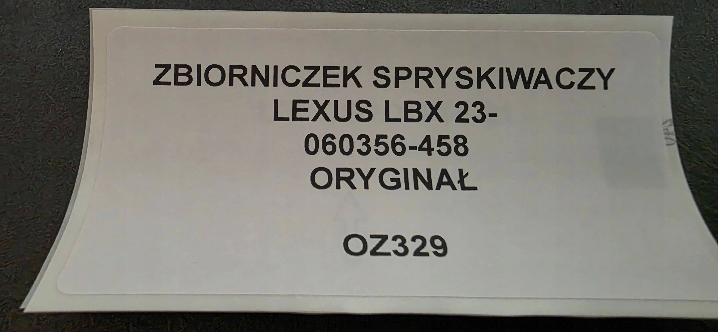 serbatoio LIQUIDO DO LAVAFARI LEXUS LBX 23- Originale 060356-458