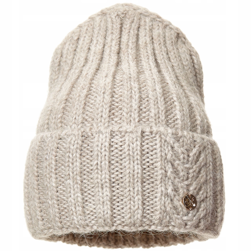 Czapka zimowa damska AMARETTA Jasny beż