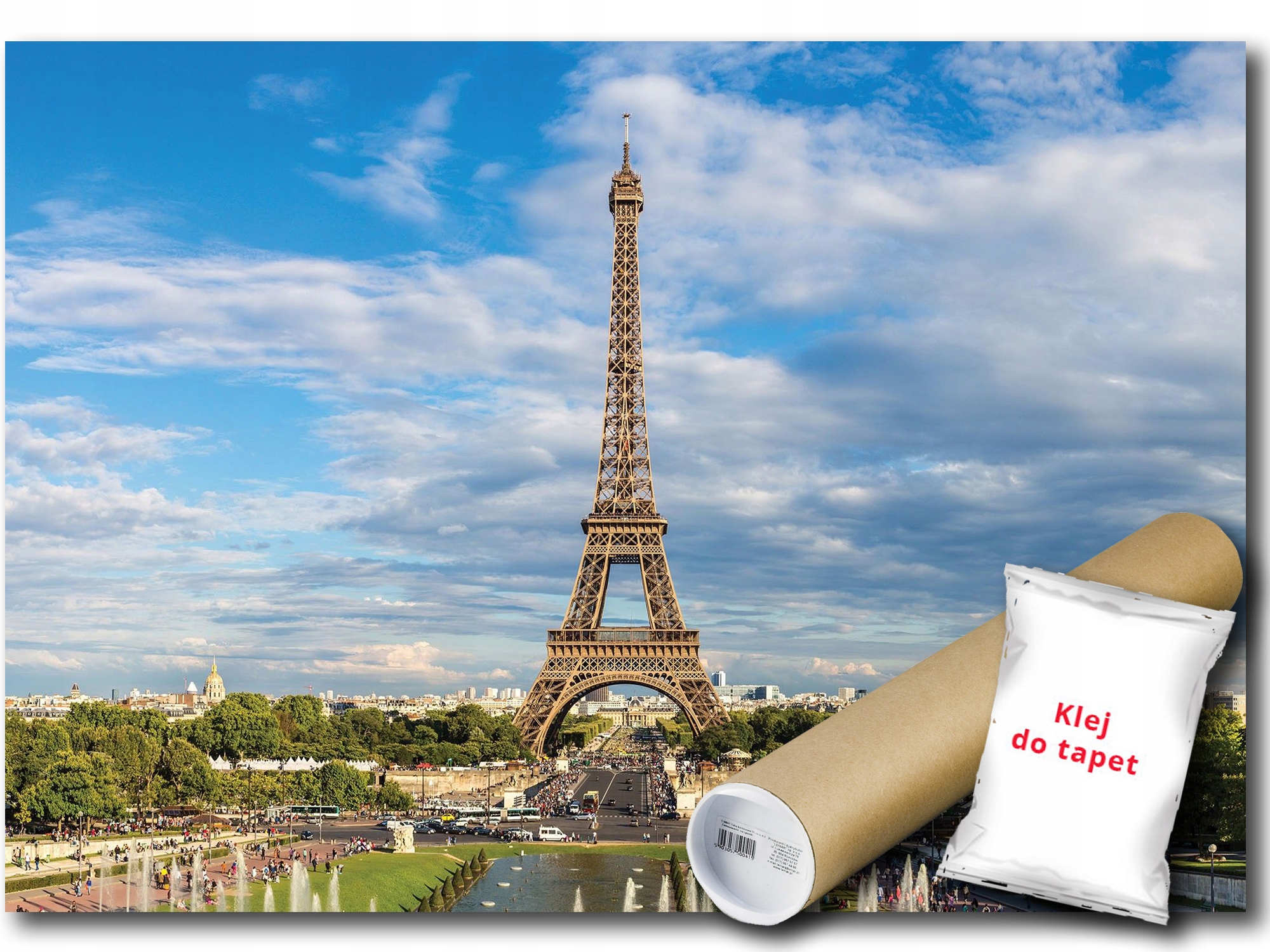 Vinylová Fototapeta Město Paříž Francie Eiffelova Věž Pohled 416x254