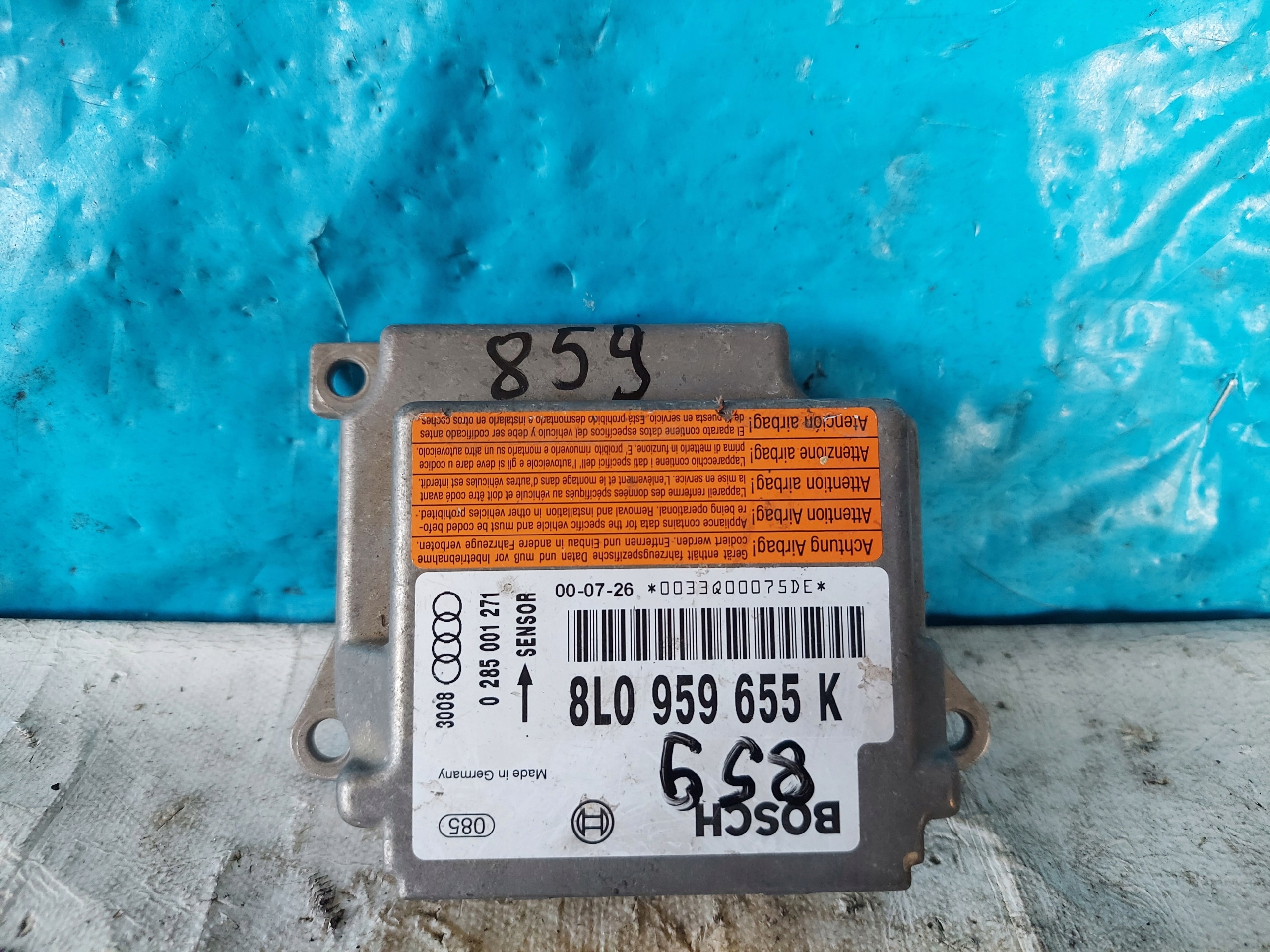 A3 8L 8L0959655K SENSOR airbag