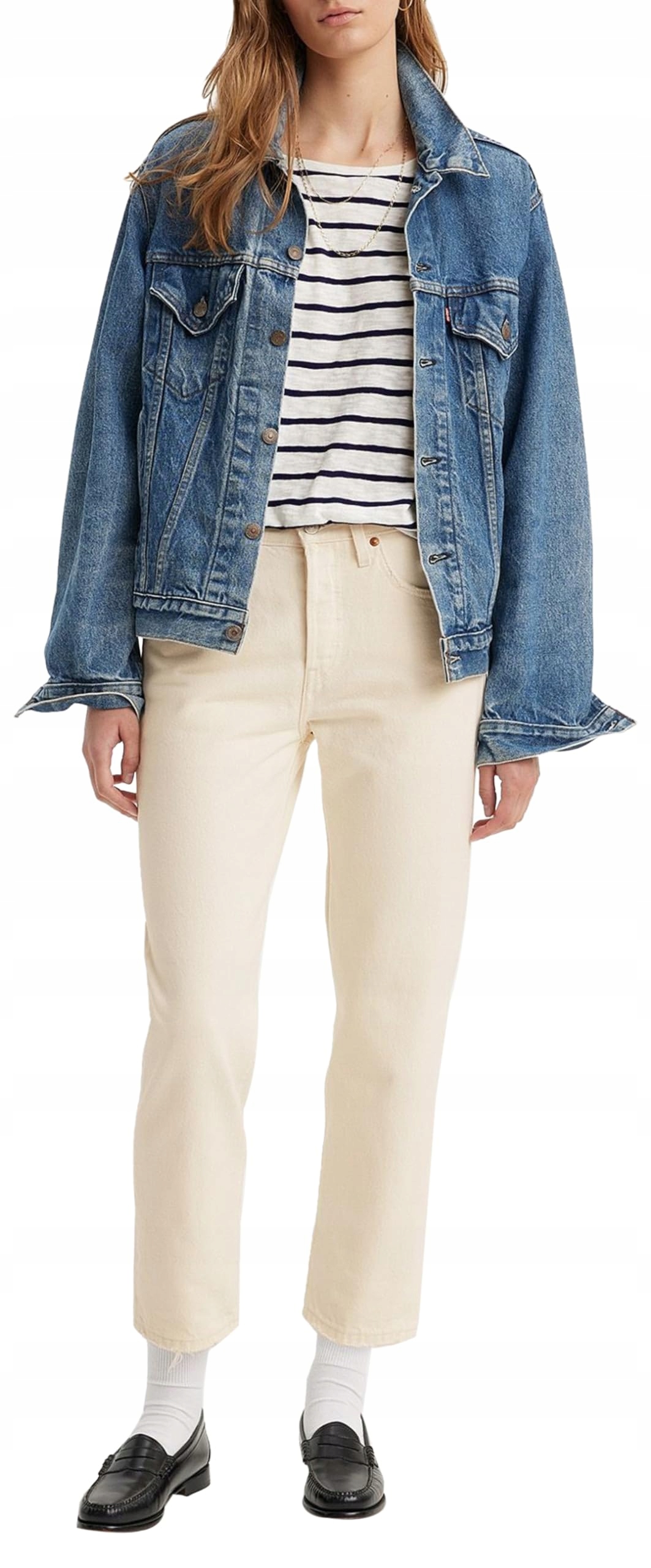 Dámské Levi's 501 Cropped Džíny Ženy béžové džíny velikost 26/26