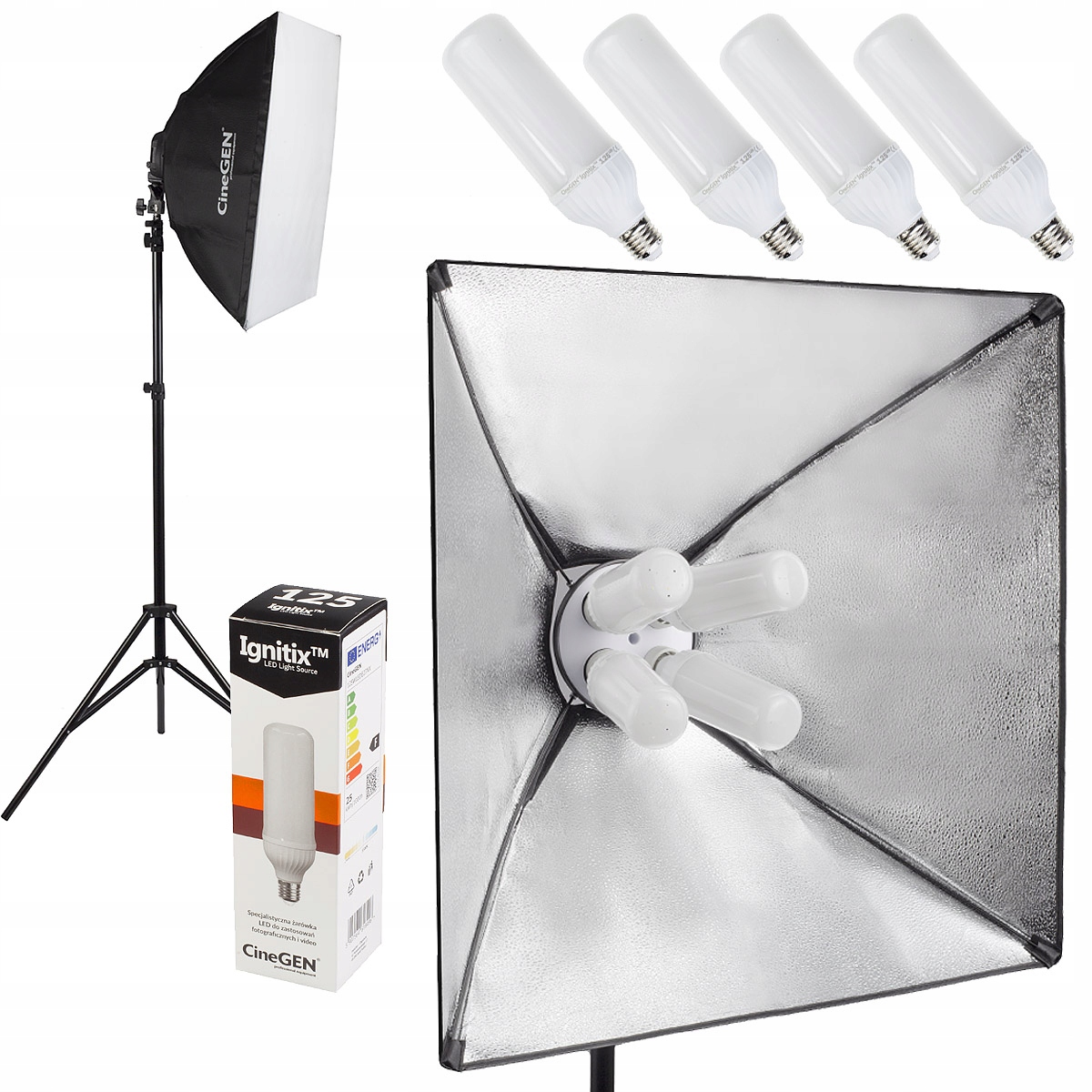 Studiová Led Lampa Softbox 40x40CM 85W 5500K