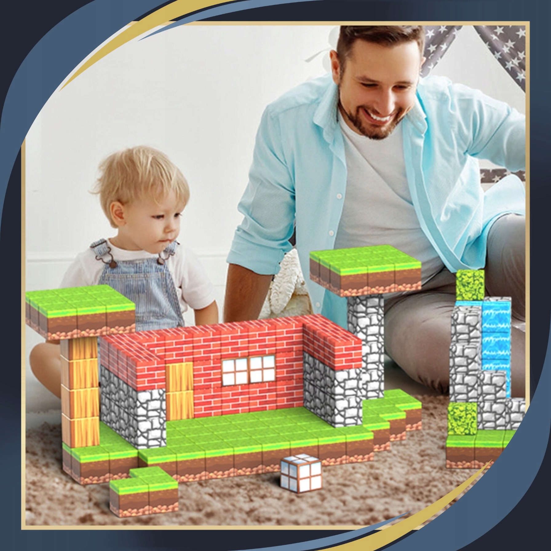 MAGNETINIŲ KALADĖLIŲ konstruktoriaus dovana vaikams 200 KALADĖLIŲ 6 ŽMONĖMS Minimalus vaiko amžius 6 metai